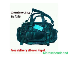 Leather bag on sale at kathmandu